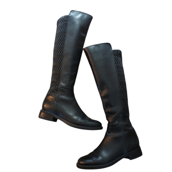 Blondo Shoes - Blondo Elenor Waterproof Black Riding Boots Tall Textured Leather Boots sz 7.5